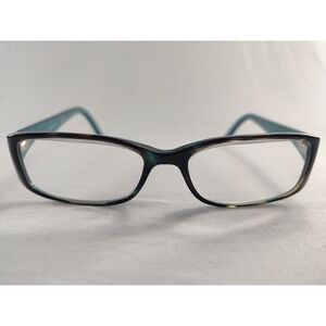 Marchon NYC Dakota 320 Teal Black Striated Eyeglasses Frames 52-16-135